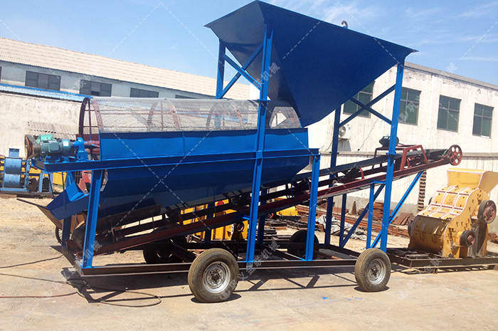 移動式滾筒篩沙機(jī)_移動式篩砂輸送一體機(jī),小型移動式滾筒篩價格/圖片/視頻